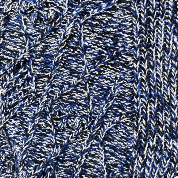 Sandro Women's Blue Size 3 Sweater Cotton Top Long Sleeve Pullover Crew Neck - Picture 5 of 11